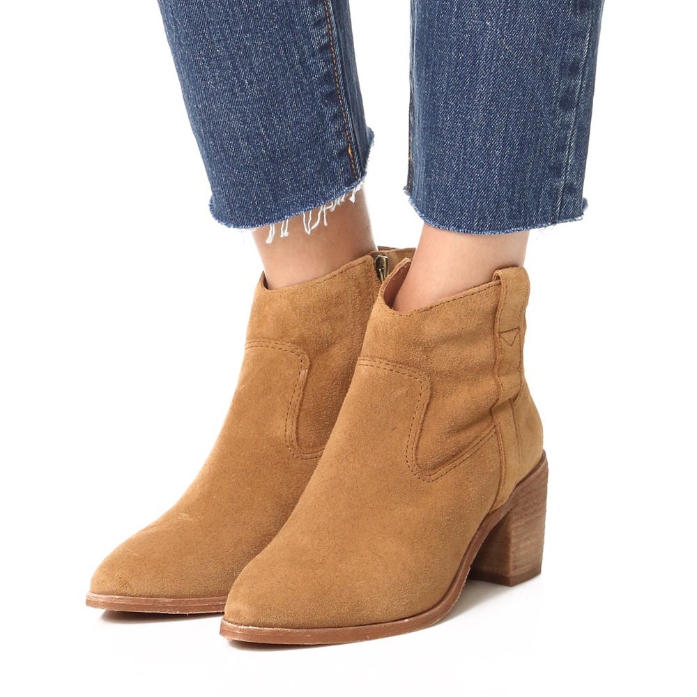 Madewell Lonnie Boots In Tan Suede- Size 10